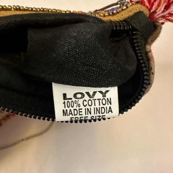 Bag embellished with beads mirrors and fringe - Picture 6 of 6